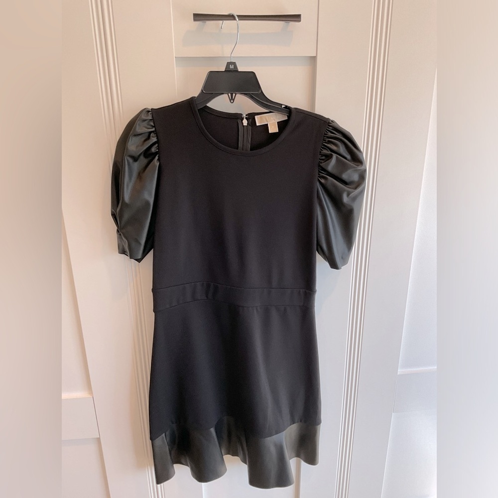 Michael Kors Ponte Puff-Sleeve Dress